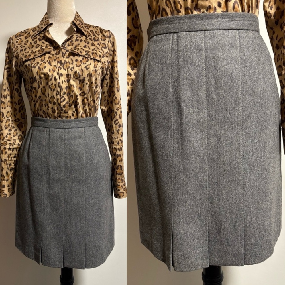 Vtg Wool Pencil Skirt